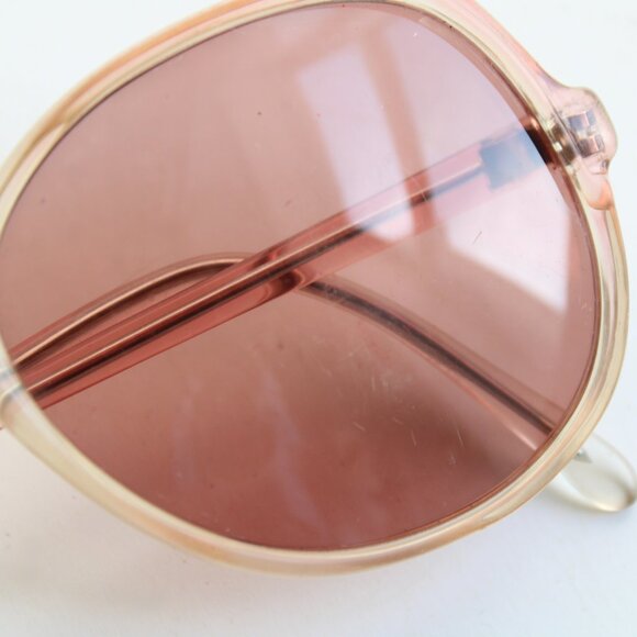 Curacao Vintage 70s 80s Women\'s Pink Translucent Round Prescription Sunglasses